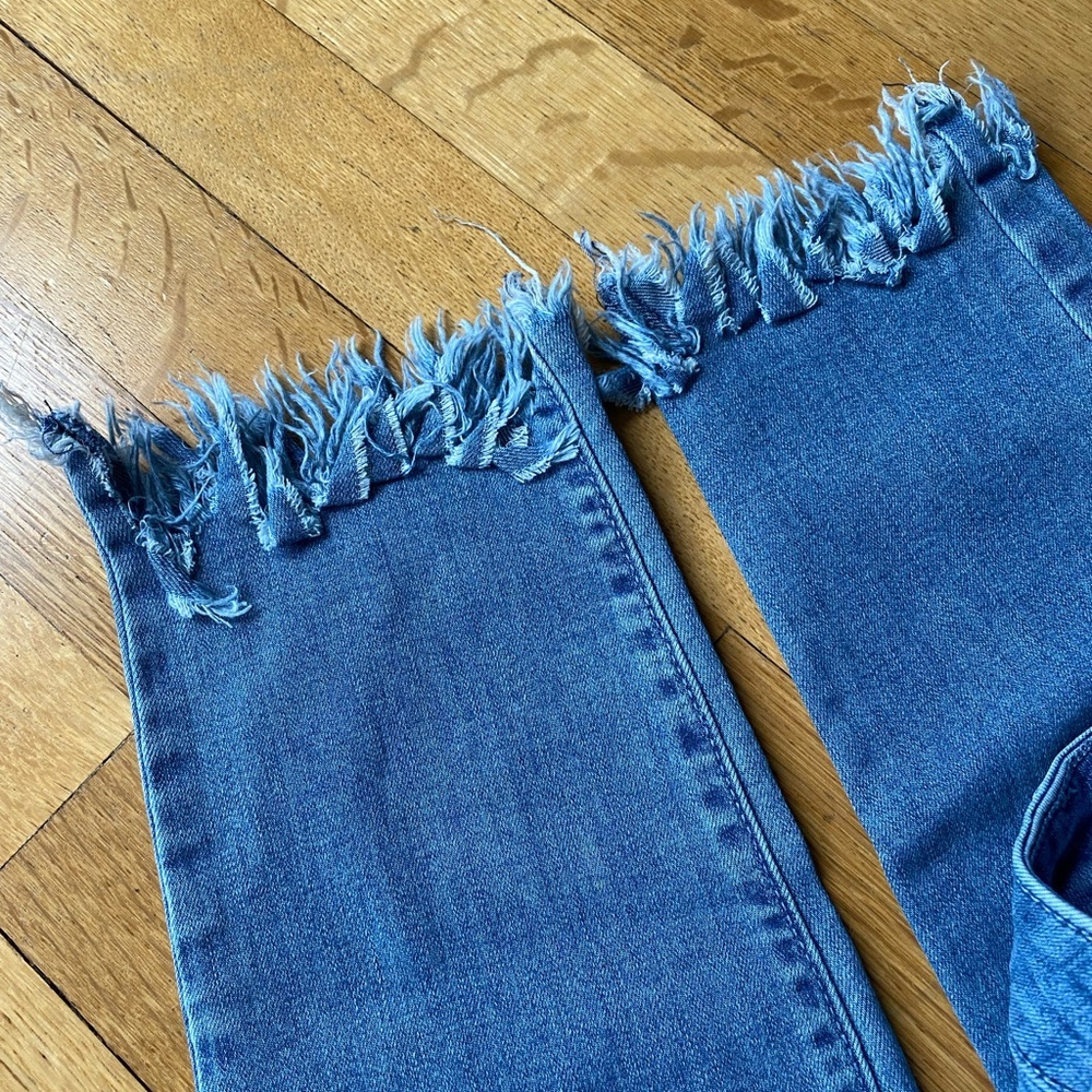 🕶️rockstar mid rise shredded hem skinny Jean mid rise 6 old navy denim - Picture 5 of 6